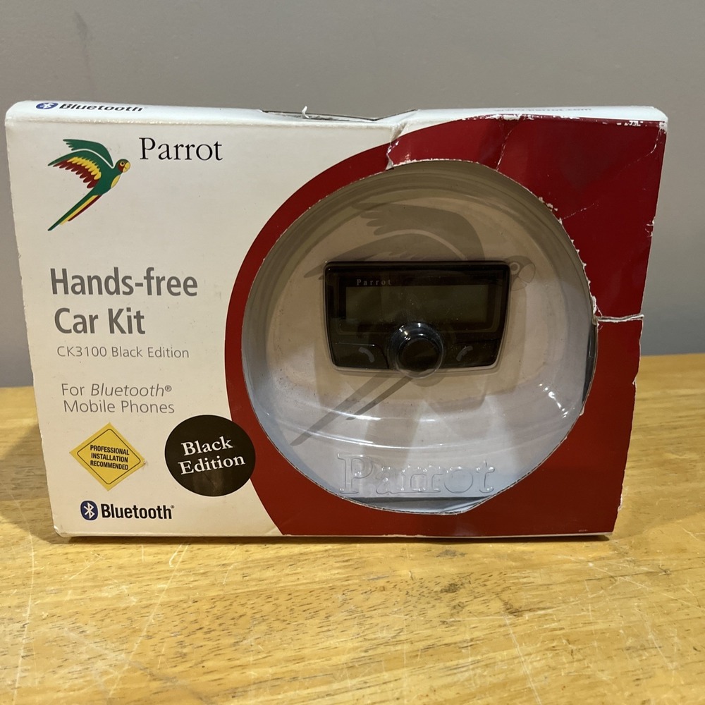 Parrot CK3100 LCD Bluetooth Hands-free Car Kit New‎ Old Stock Rare Vintage